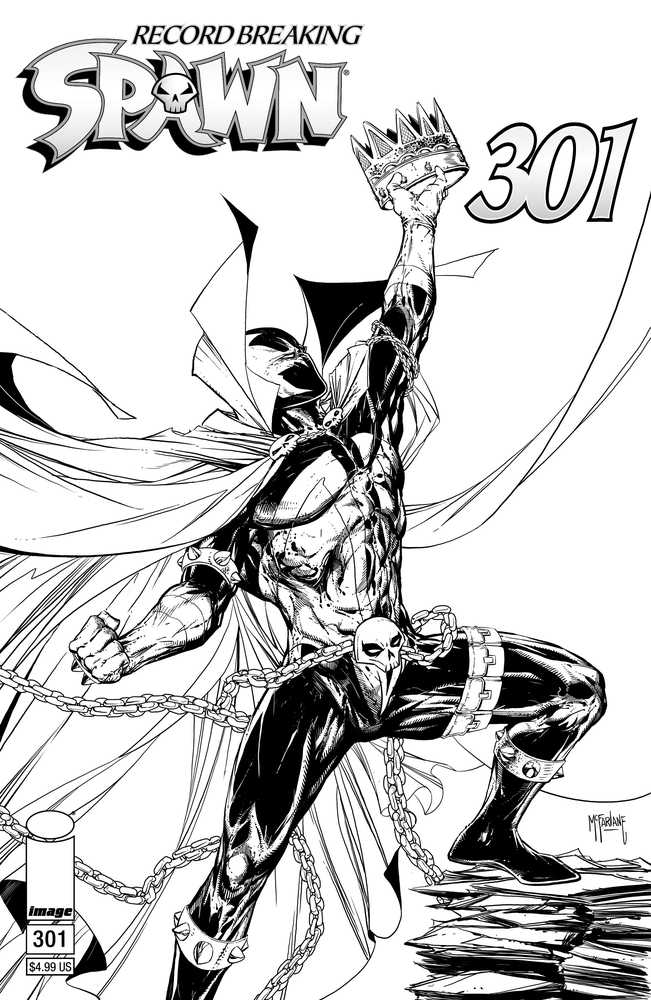 Spawn #301 Cover I Black & White McFarlane