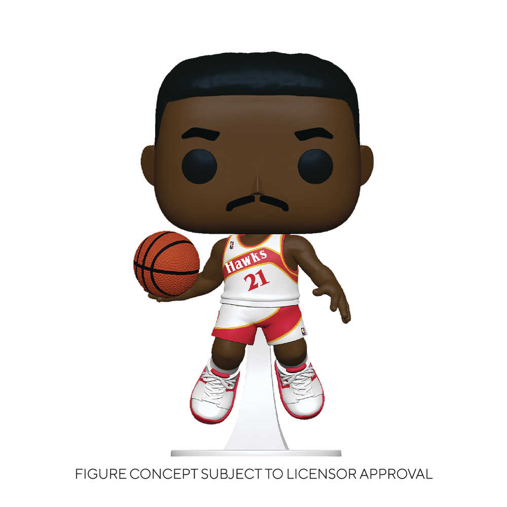Pop Nba Legends Dominique Wilkins Hawks Home Vinyl Figure