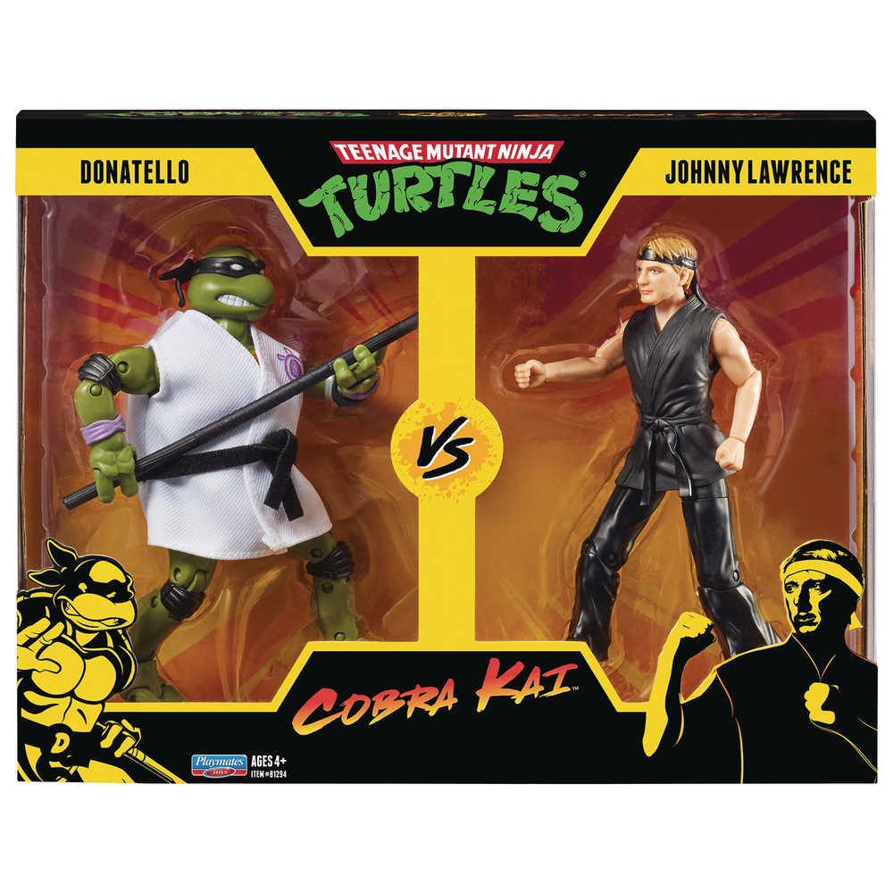 Teenage Mutant Ninja Turtles X Cobra Kai Donatello vs Johnny Lawrence Action Figure 2 Pk (