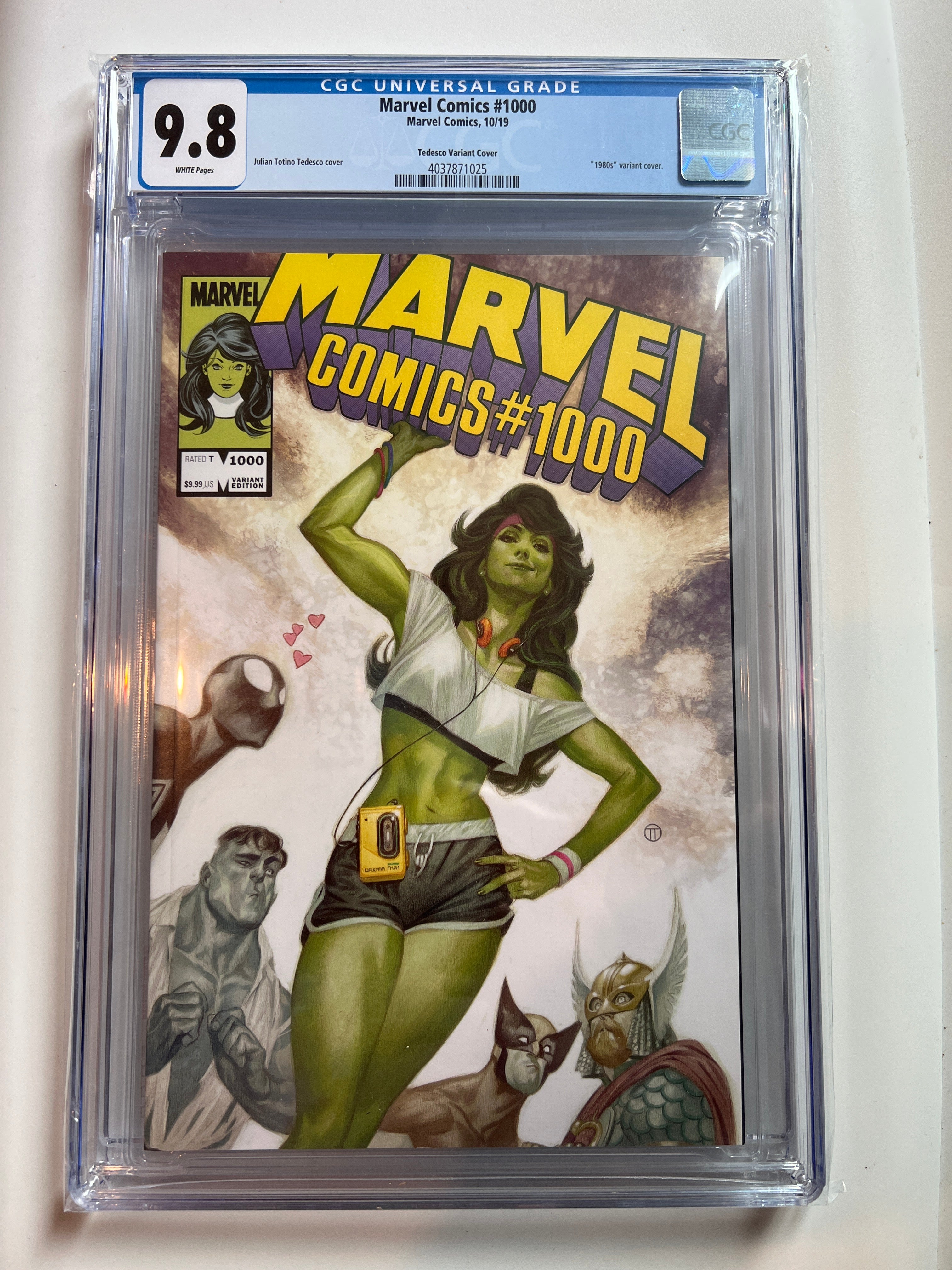 Marvel Comics #1000 9.8 Tedesco Variant Cover | CGC 4037871025