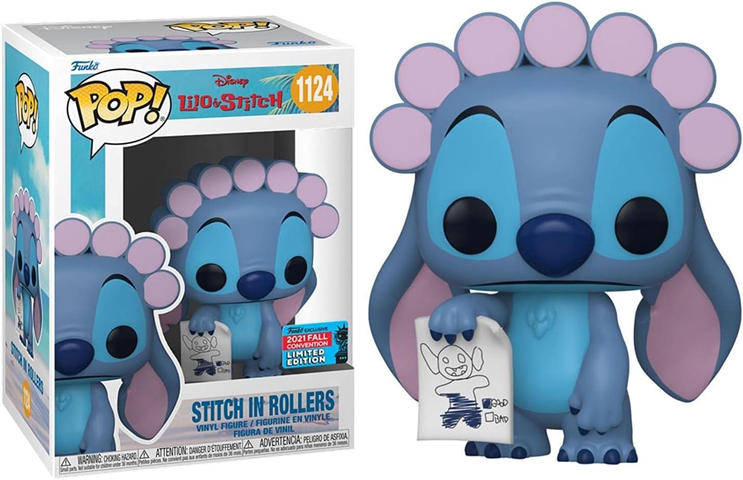 POP Funko Disney Lilo & Stitch Stitch in Rollers Vinyl Figure 1124 Fall Convention 2021