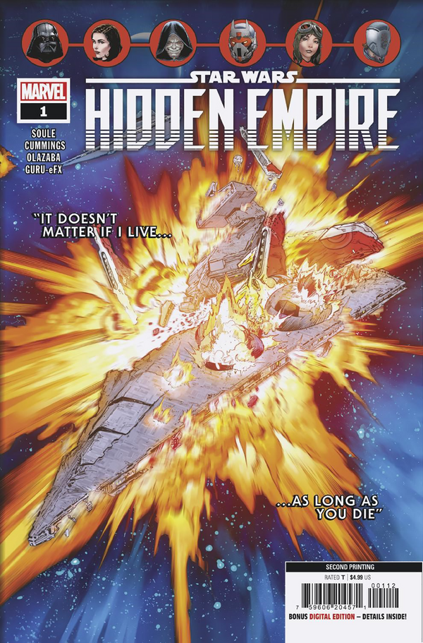 Star Wars Hidden Empire #1 (Of 5) 2ND Printing Cummings Variant