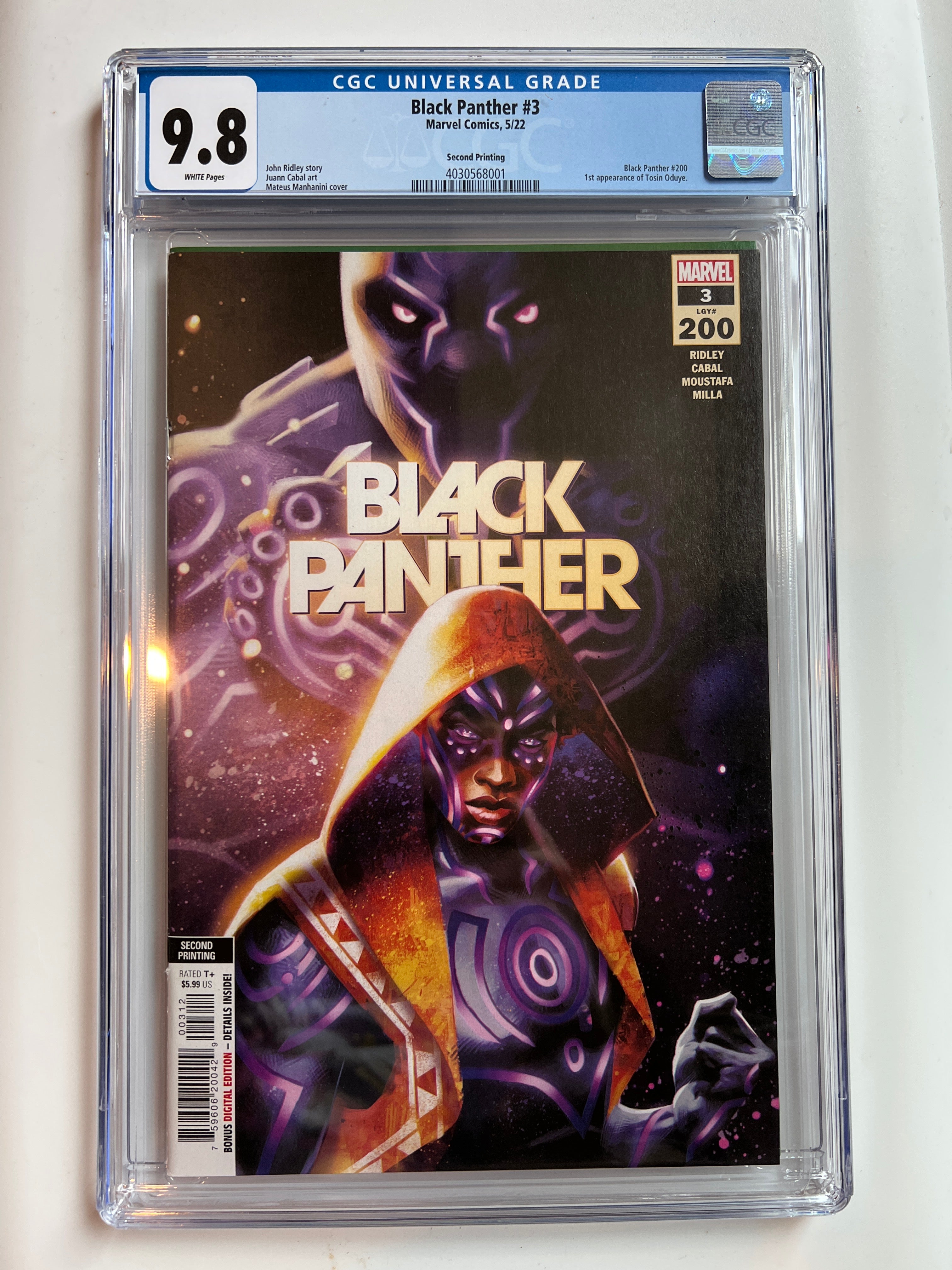 Black Panther #3 9.8 Second Printing | CGC 4030568001