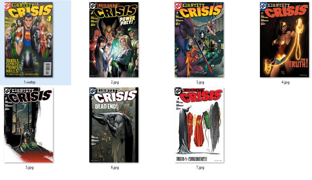 Identity Crisis 1-7 (2004) Complete Set