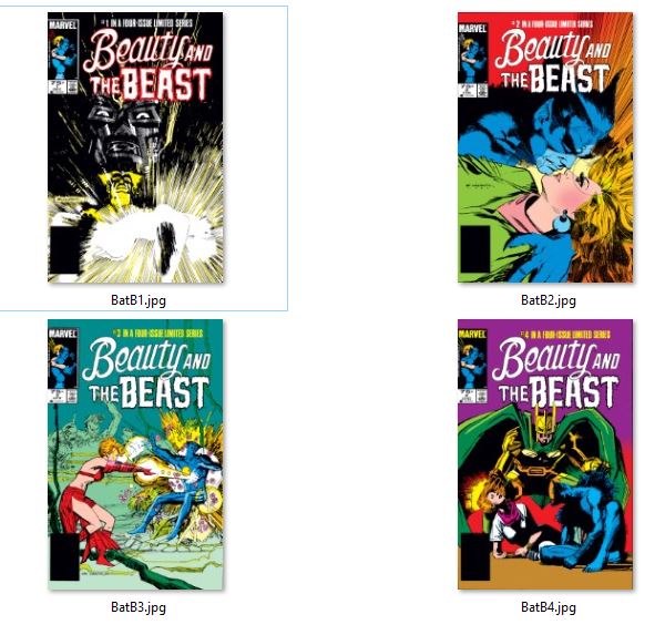 Beauty and the Beast 4 Issue Limited Series 1984 Newsstand VF- Set