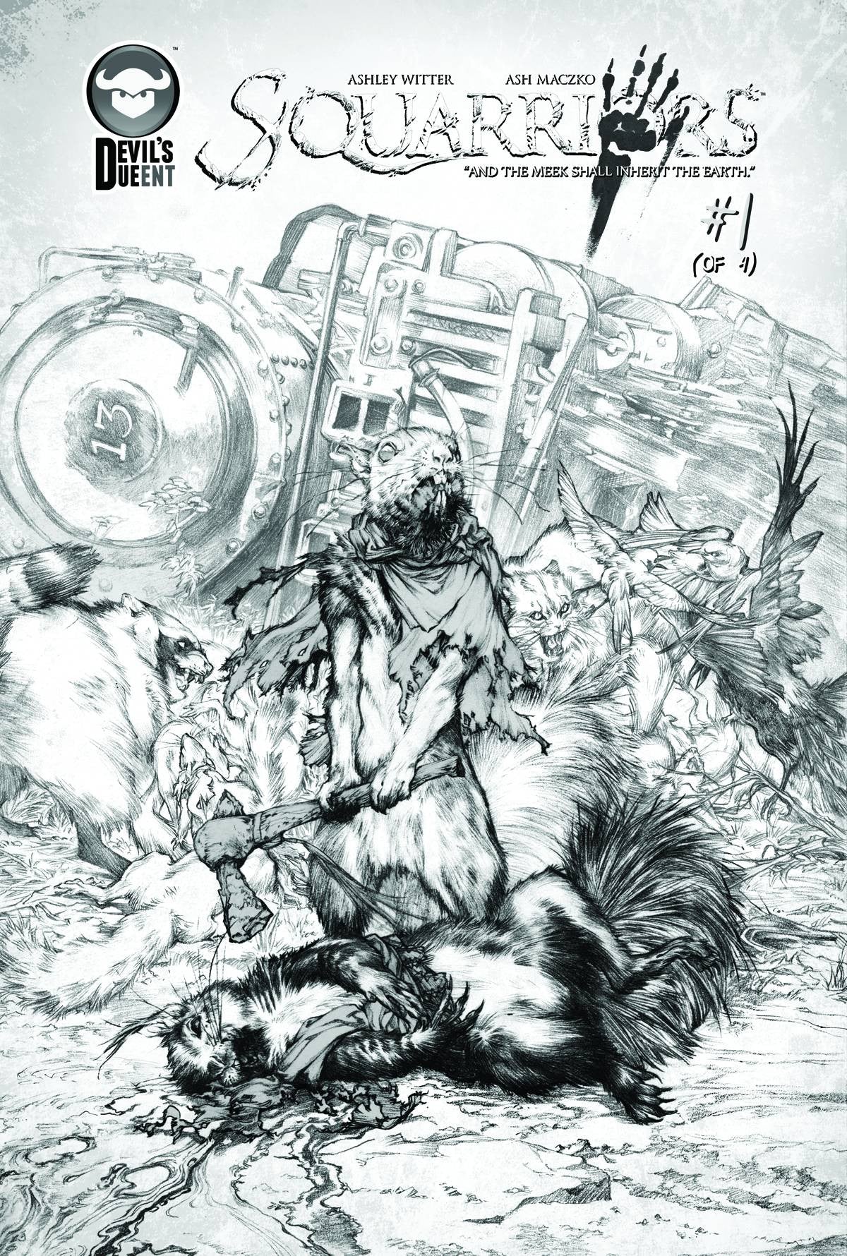 Squarriors #1 Line Art Variant