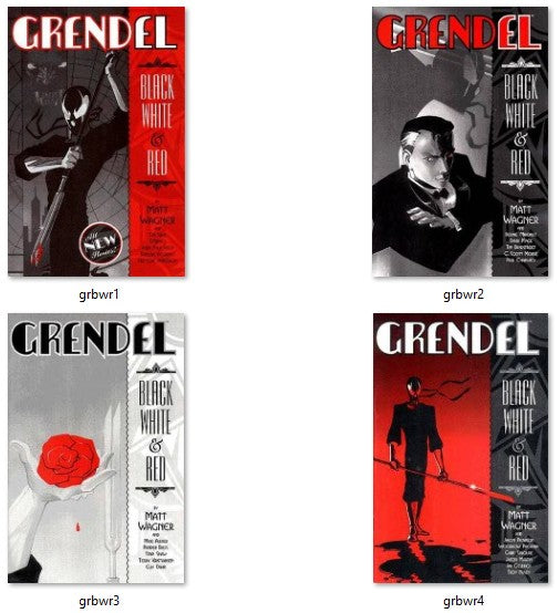 Grendel Black White and Red Complete Set #1-4