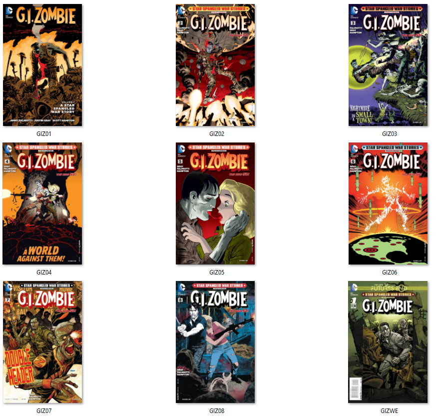Star-Spangled War Stories Featuring G.I. Zombie Compete Set #1-8 + Future's End Lenticular