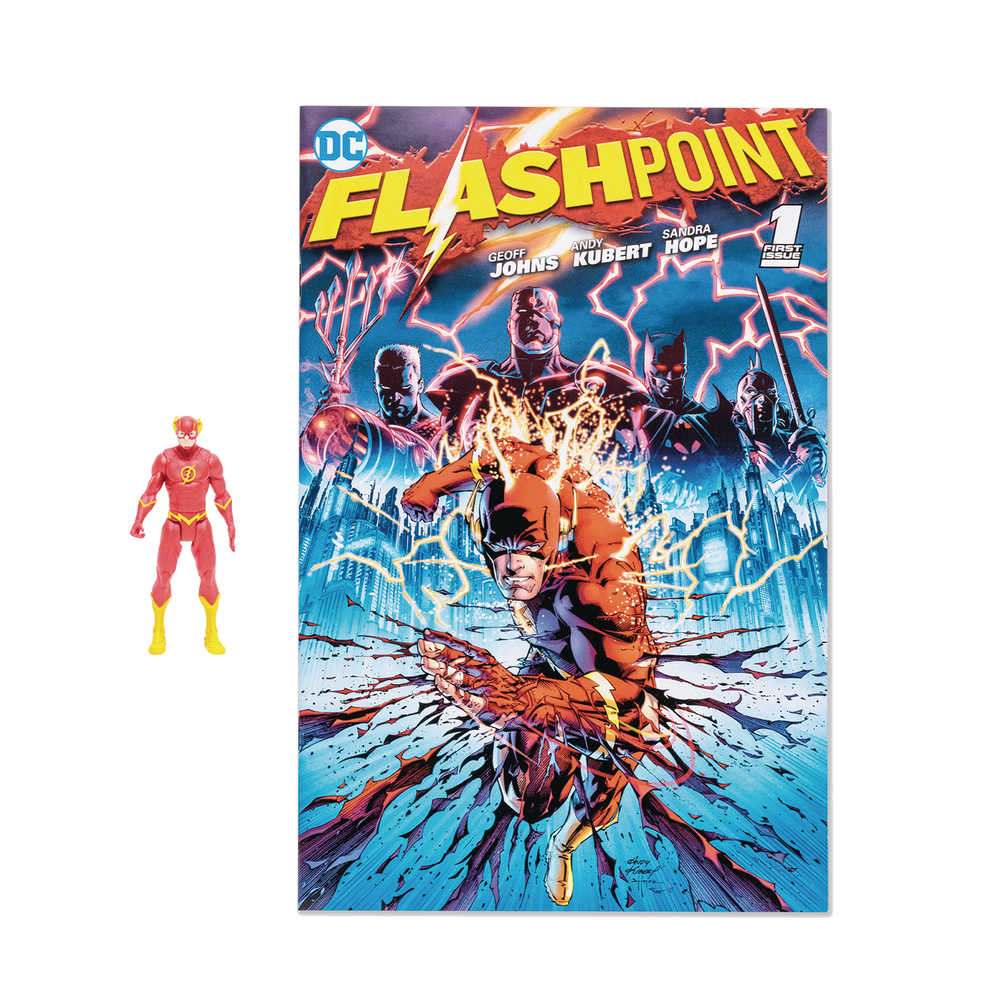 DC Direct Wv1 Flashpoint Flash 3in Action Figure W/Comic