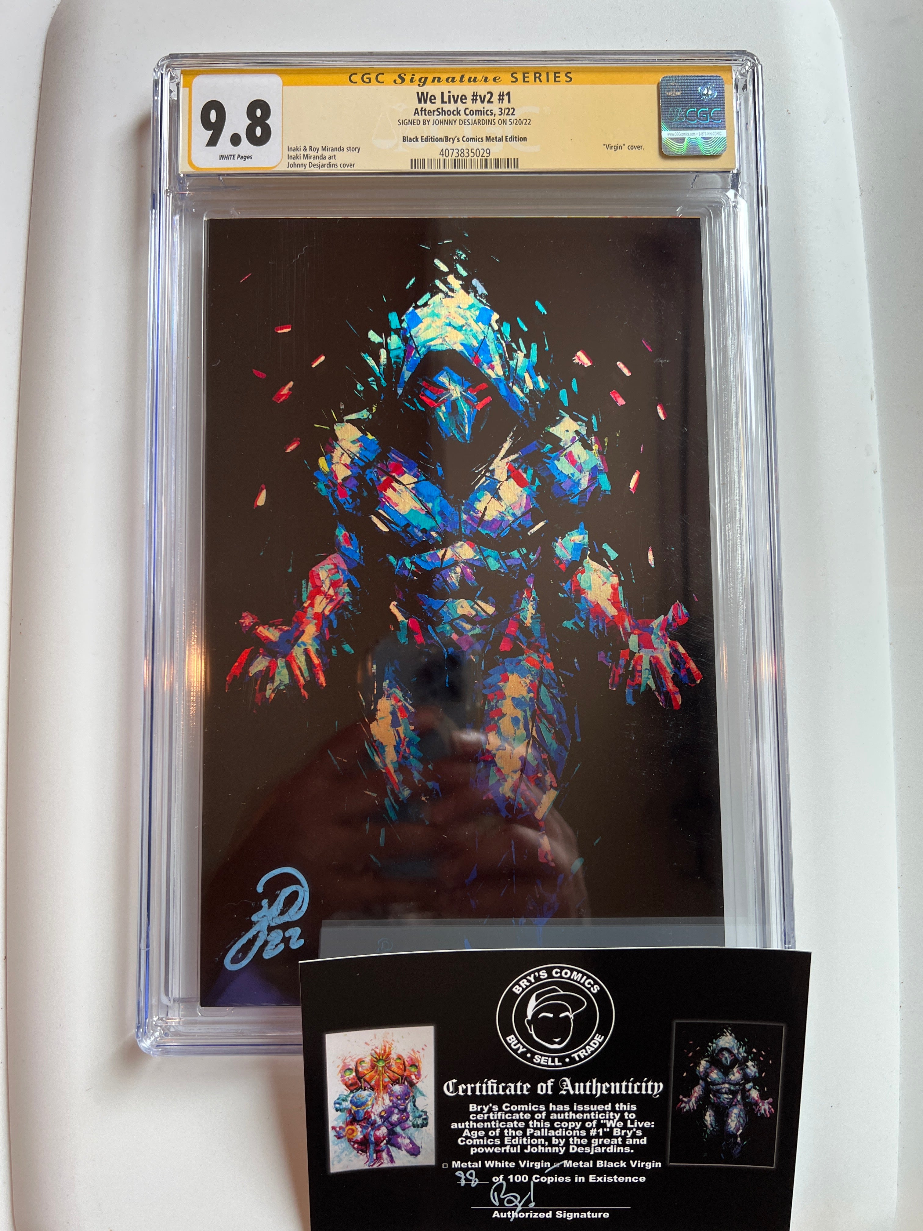 We Live #v2 #1 9.8 Black Edition/Bry's Comics Metal Edition | CGC 4073835029