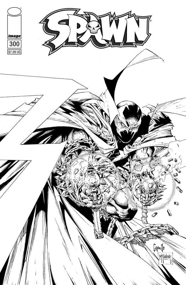 Spawn #300 Cover F Black & White Capullo & McFarlane