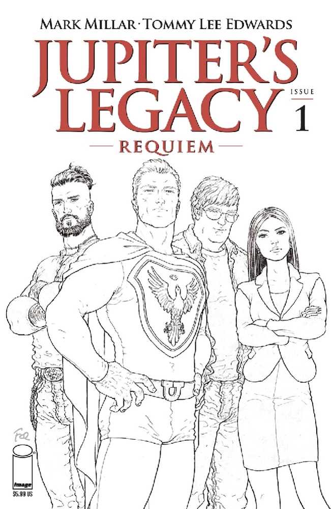 Jupiters Legacy Requiem #1 (Of 12) Cover C Quitely Black & White (Mature)