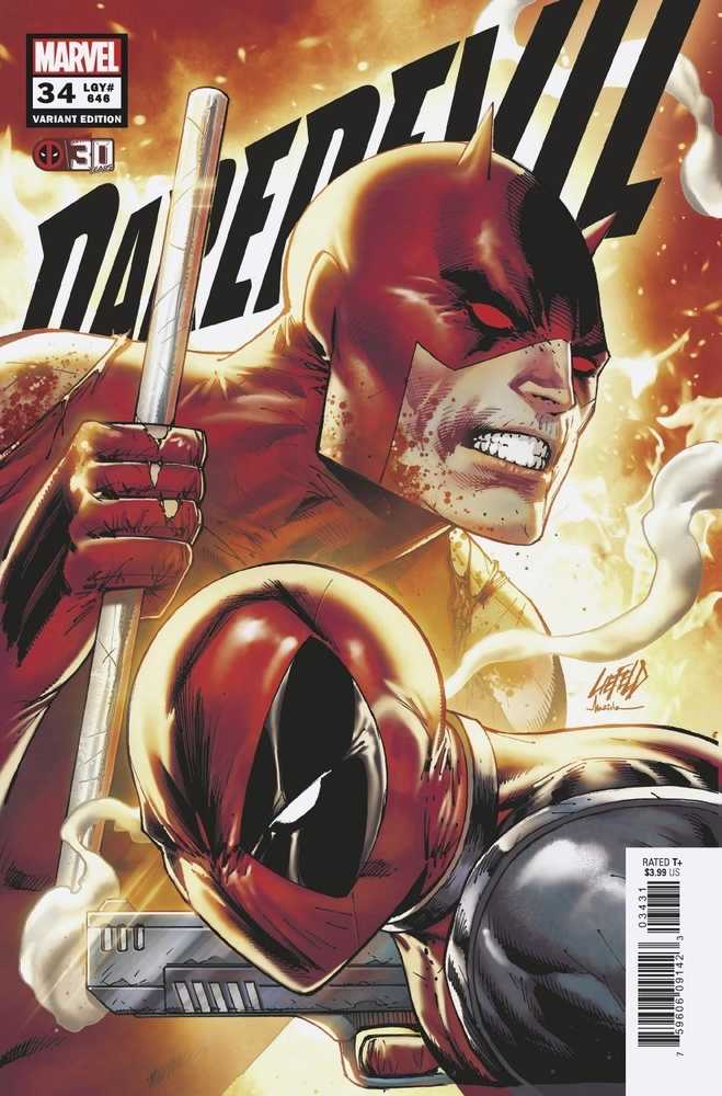 Daredevil #34 Liefeld Deadpool 30 Th Variant