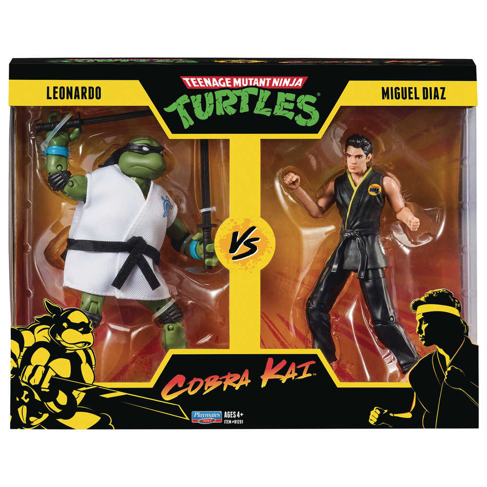 Teenage Mutant Ninja Turtles X Cobra Kai Leonardo vs Miguel Diaz Action Figure 2 Pk