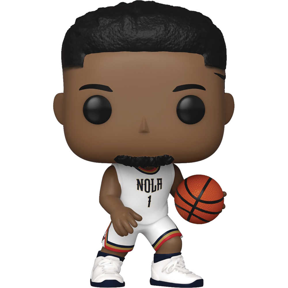 Pop Nba Pelicans Zion Williamson White Jersey Vinyl Figure