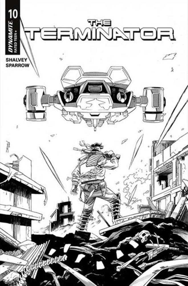 Terminator #10 Cover F 1 in 10 Declan Shalvey Line Art Variant