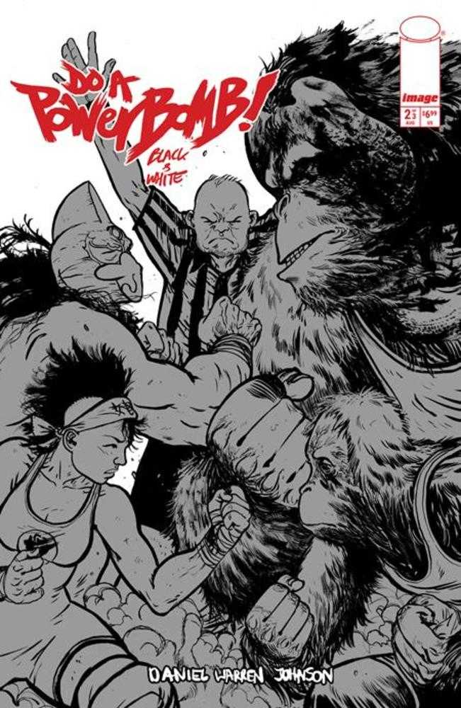 Do A Powerbomb Black And White #2 (Of 3) Cover B Daniel Warren Johnson Orangutan Variant