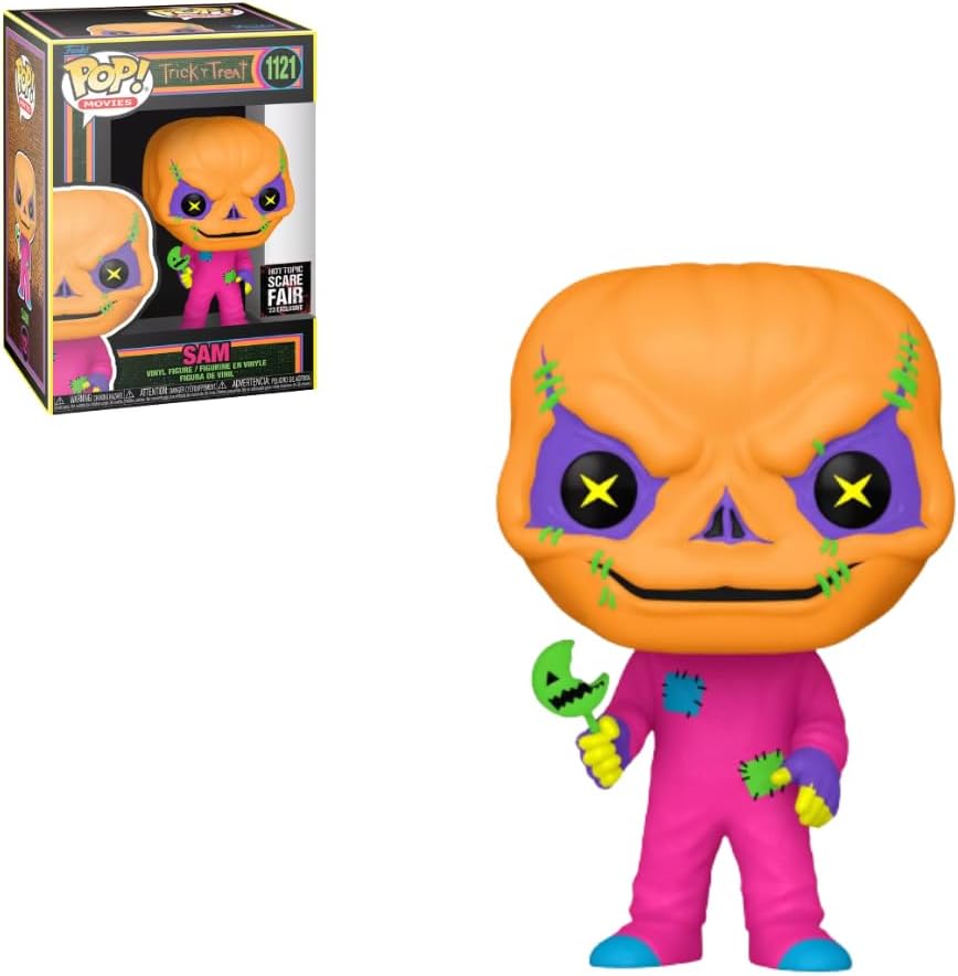 Pop Trick or Treat Sam Black Light Vinyl Figure Hot Topic Scare Fair Exclusive