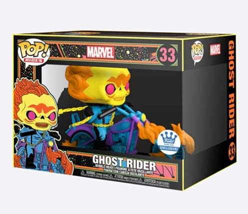Funko Pop! Marvel Ghost Rider (Blacklight) Bobble-Head Figure #33 Deluxe