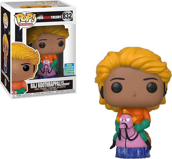 Funko Pop 2019 SDCC Summer Convention The Big Bang Theory Raj Koothrappali as Aquaman