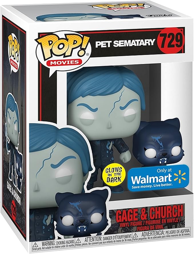 Funko Pop! & Buddy: Pet Sematary - Undead Gage & Church (Glow in the Dark) Vinyl Figure (Walmart Exclusive)