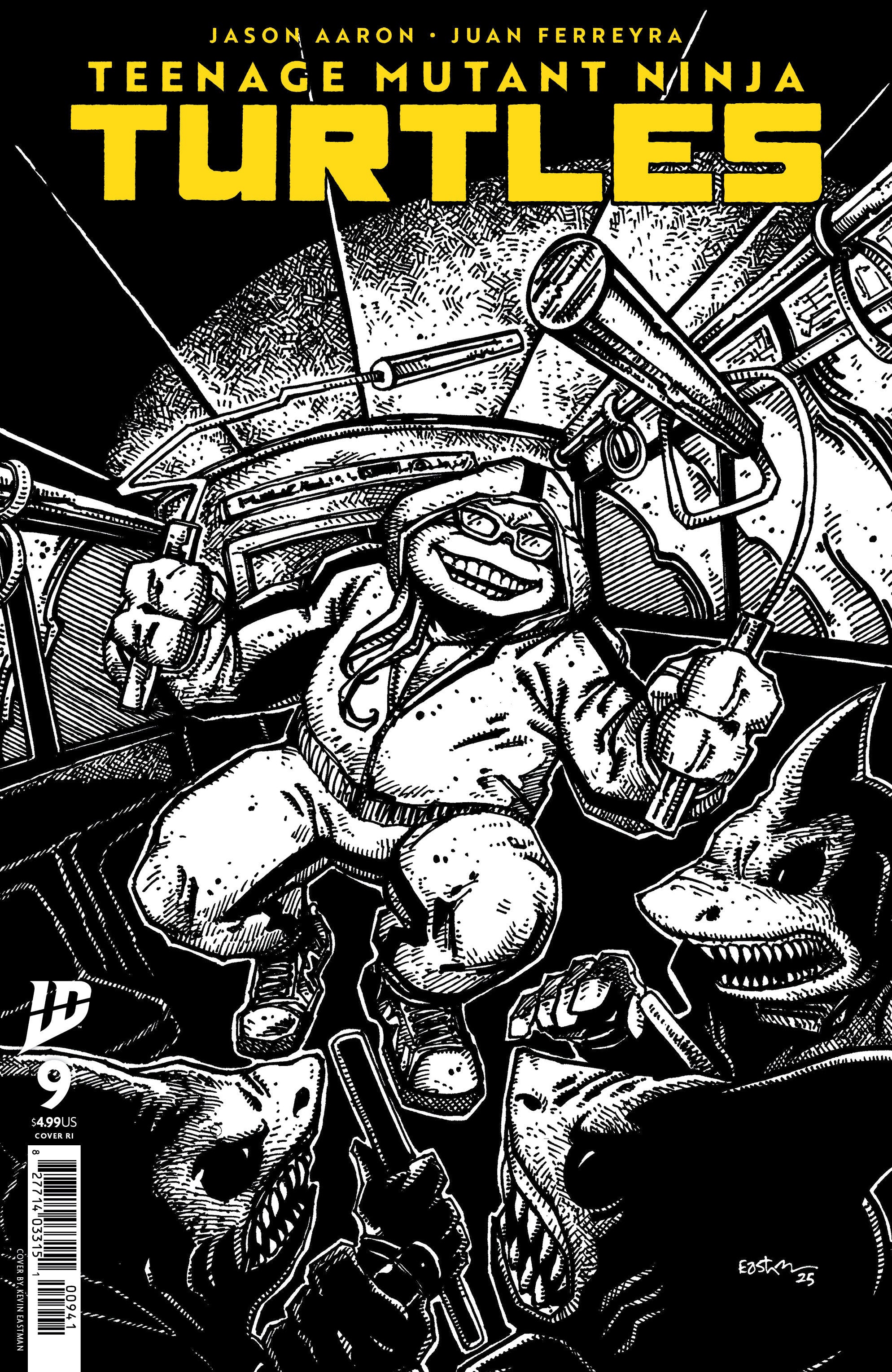 Teenage Mutant Ninja Turtles #9 Variant Ri (10) (Eastman Black & White)