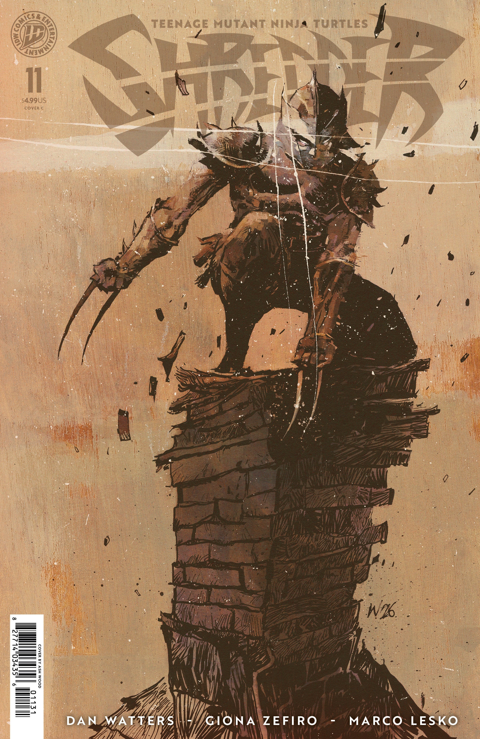 Teenage Mutant Ninja Turtles: Shredder #11 Variant C (Wood)