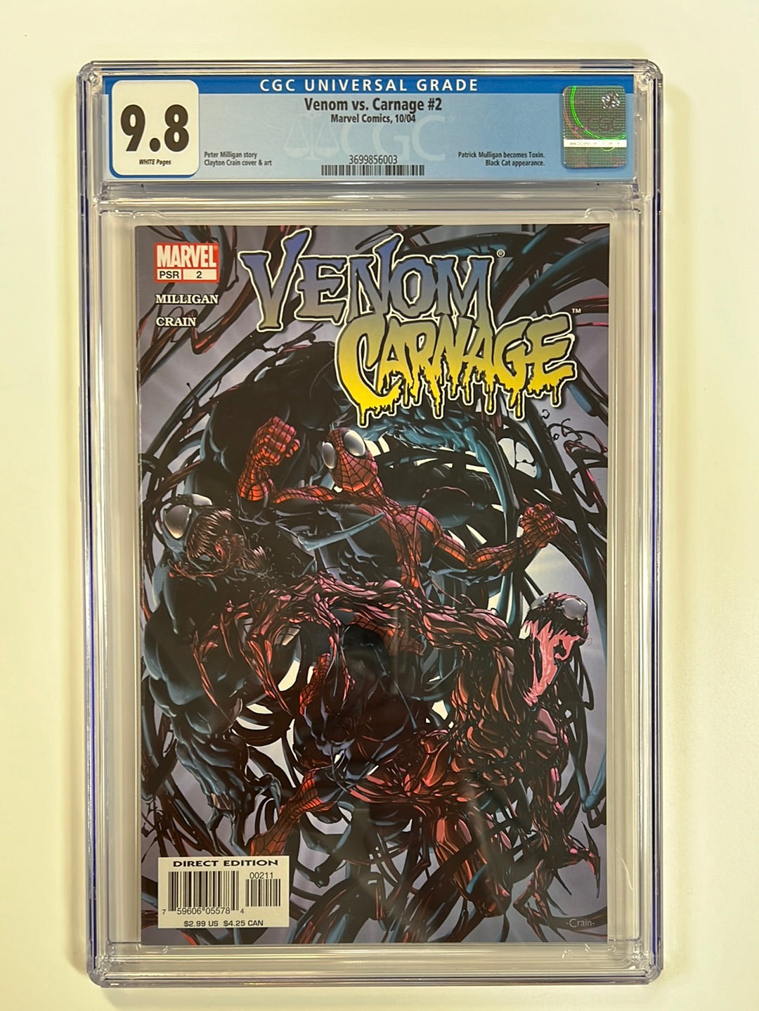 Venom vs Carnage 2 CGC 9.8 1st Appearance Toxin