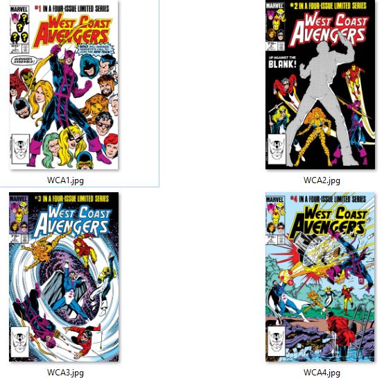West Coast Avengers 4 Issue Limited Series 1984 Newsstand VF Set