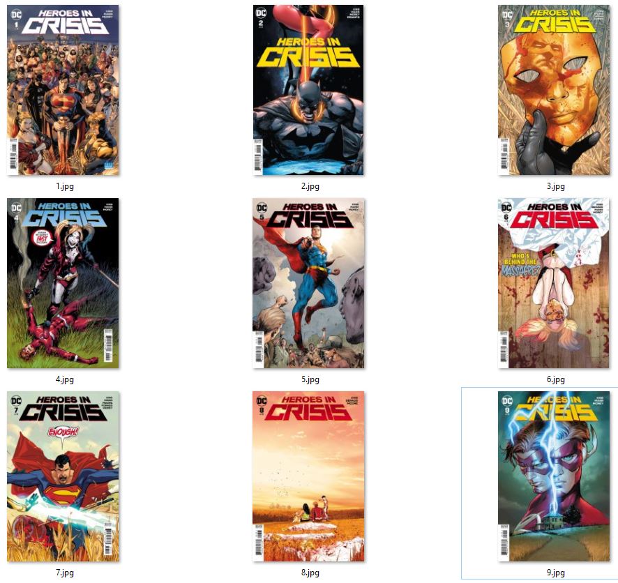 Heroes In Crisis #1-9 Complete Run