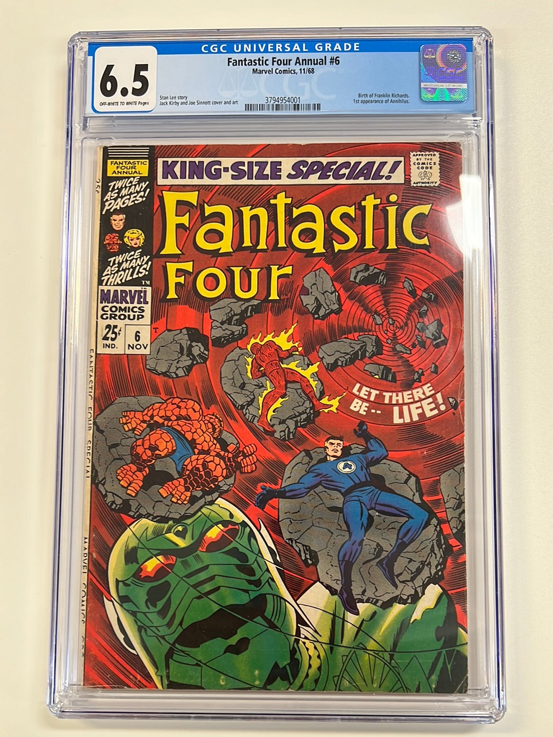 Fantastic Four Annual 6 CGC 6.5 1st Appearance of Annihilus