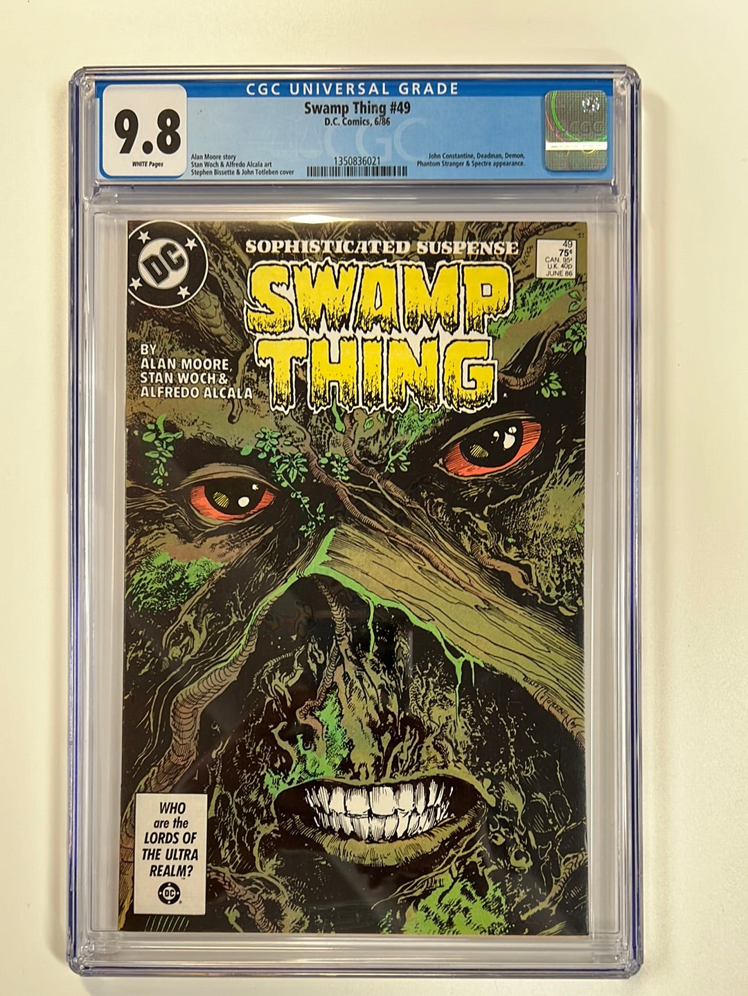 Swamp Thing 49 CGC 9.8 Cameo Justice League Dark