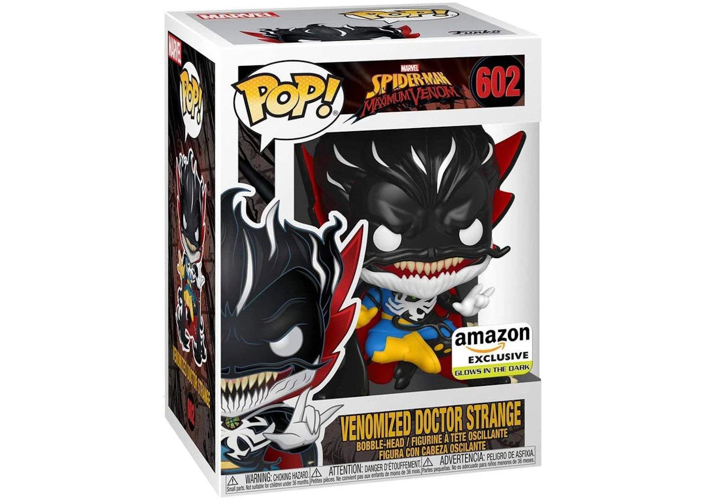 Funko Pop! Marvel Spider-Man Maximum Venom Venomized Doctor Strange GITD Amazon Exclusive Figure #602