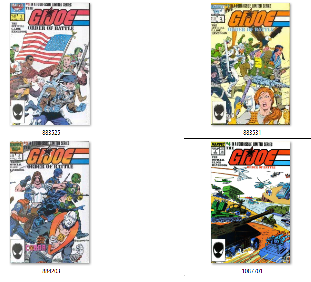 G.I. Joe Order Of Battle Complete Limited Series #1-4