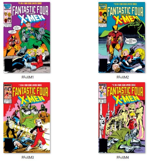 Fantastic Four VS The X-Men Complete Limited Series #1-4 (1987)