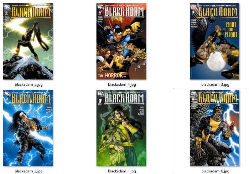 Black Adam The Dark Age 1-6 (2007) Complete Set