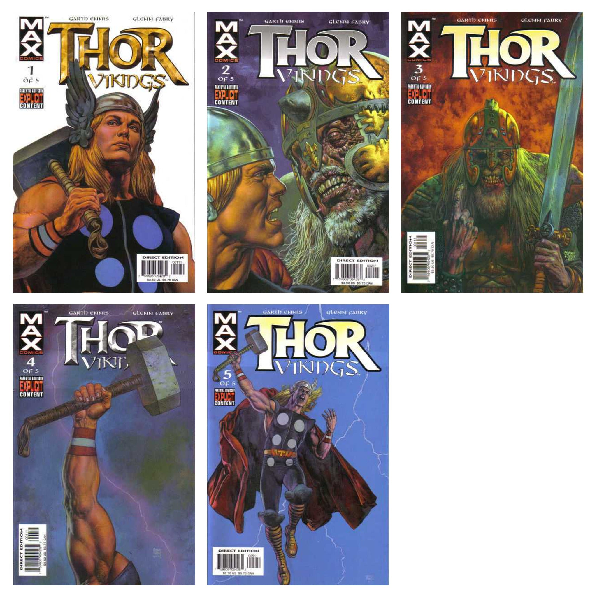Thor: Vikings Marvel Max series (2003) 1-5