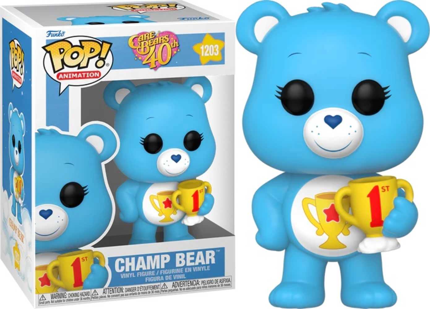 Pop Animation Care Bears 40th Champ Bear Fl with Ch Vinyl Figure (C