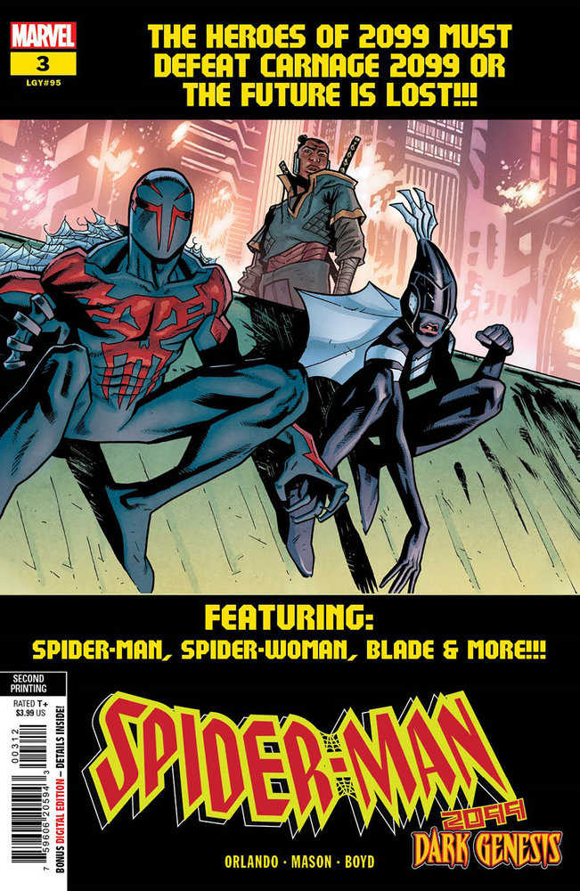 Spider-Man 2099: Dark Genesis 3 Justin Mason 2nd Print Variant