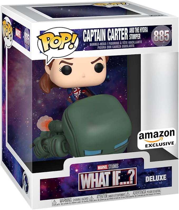 Funko Pop! Deluxe Marvel: What If? - Captain Carter Riding Hydrostomper, Year of The Shield Amazon Exclusive
